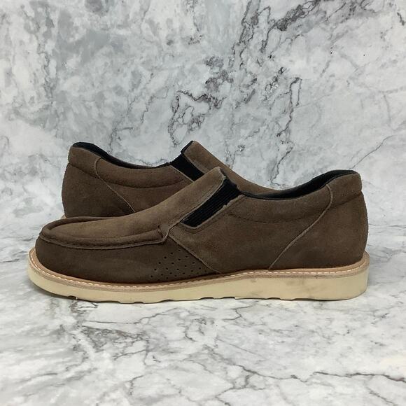 SAS Size 10 W Trail Brown Hangout Leather Loafers Shoes Slip On BR3-11 - Picture 4 of 9